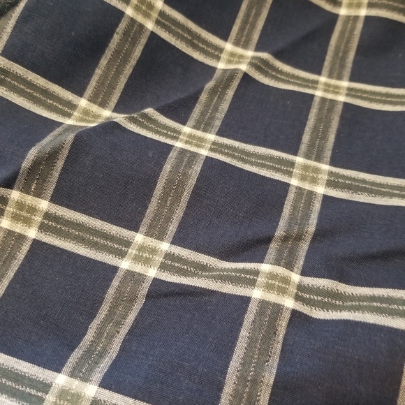 Fabric 5 yards by 60 inches navy blue with stripes polyester cotton blend